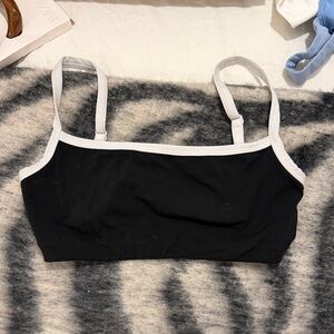 Black and White Vitality Sports Bra